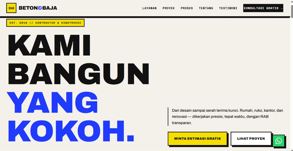 Website Beton & Baja